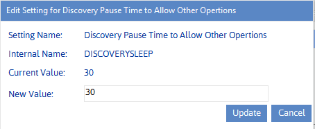 Config Setting DISCOVERYSLEEP