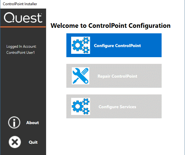 Installer CONFIGURE CONTROLPOINT