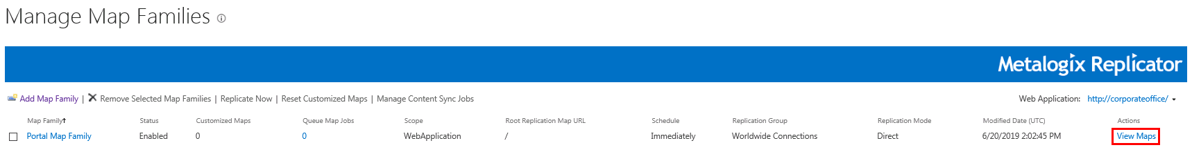 Configure Replication map settings 2