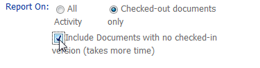 Checked In Document Parameters
