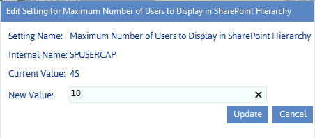 Config Setting SPUSERCAP