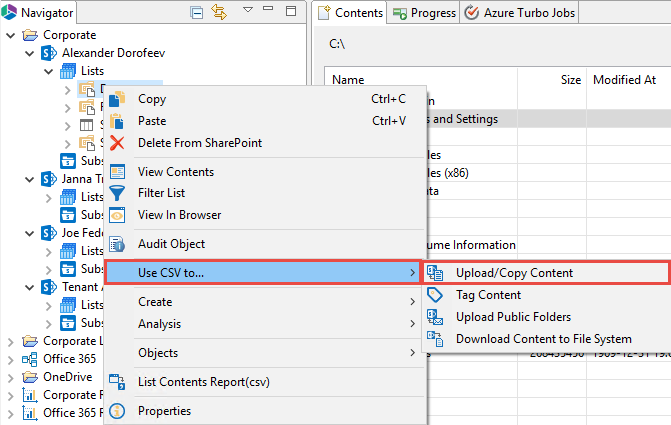 uploading files using CSV 5