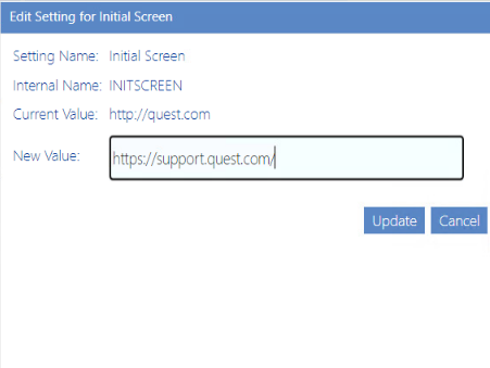 CP Setting Initial Screen