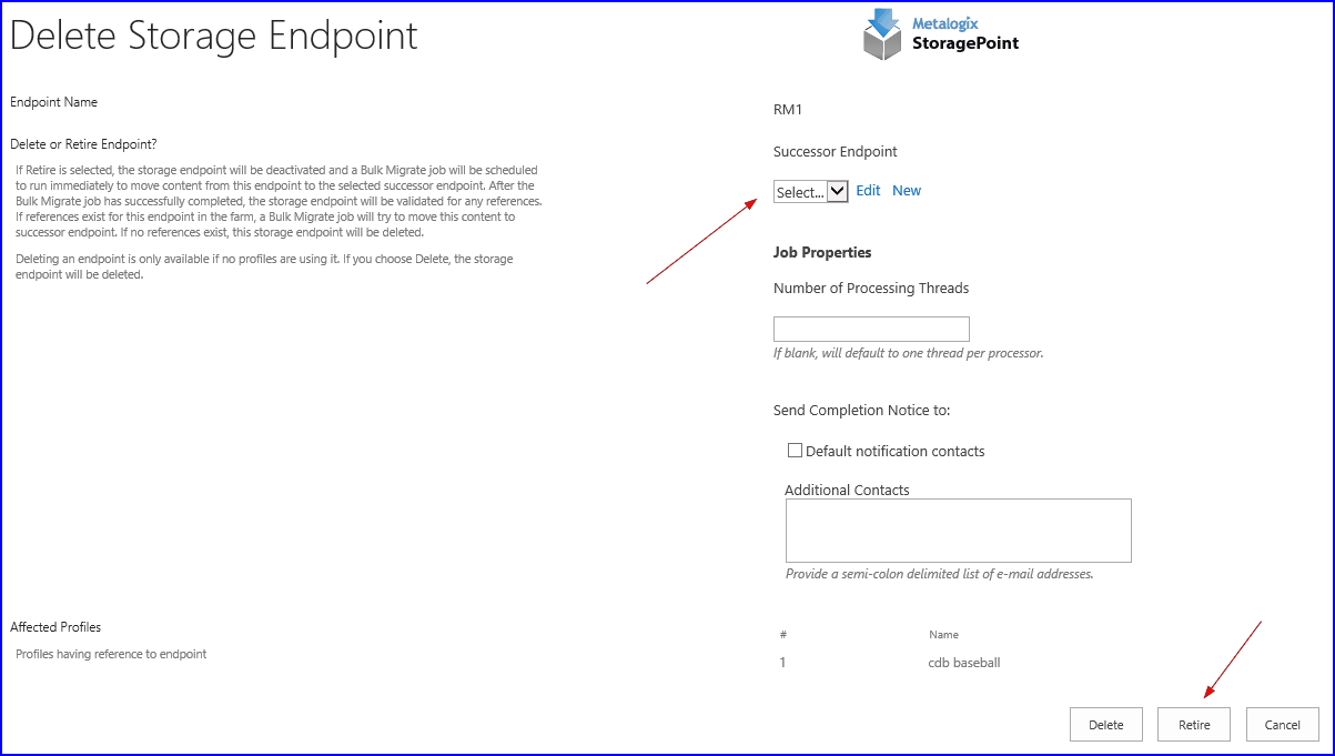 delete storage endpoing