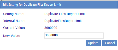 DuplicateFilesReportLimit