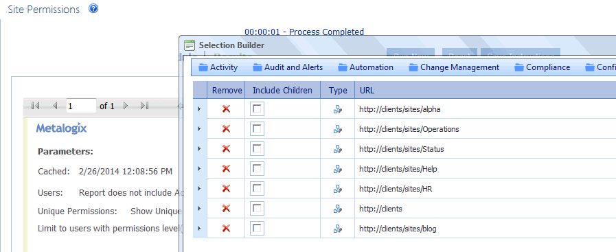 Selection Builder