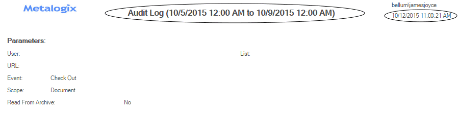 Schedule Date Range SECOND RUN