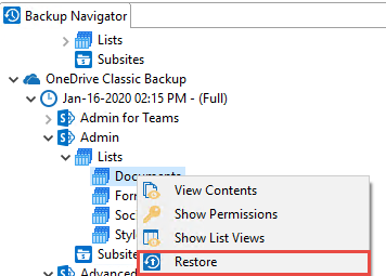 restore onedrive classic backup 1