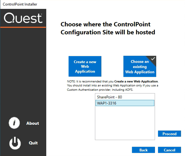 Configure WAP Existing