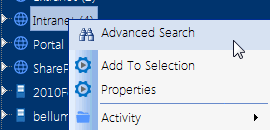 Advanced Search Left menu