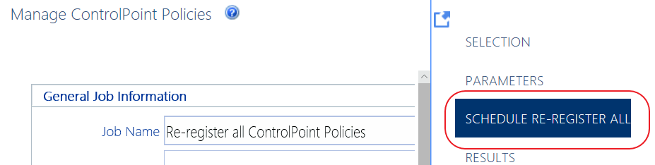 Reregister Policies SCHEDULE