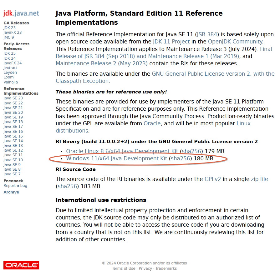 Java 11 download