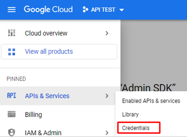 Google Cloud Create Credentials
