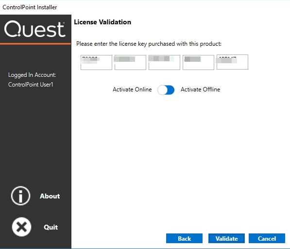 Installer License Validation