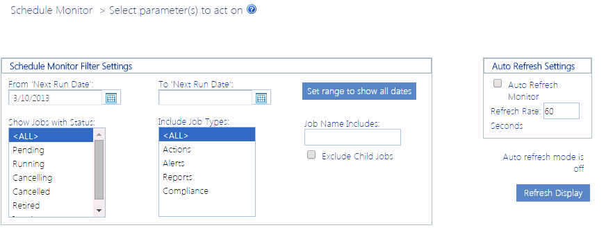 Schedule Monitor CPONLINE