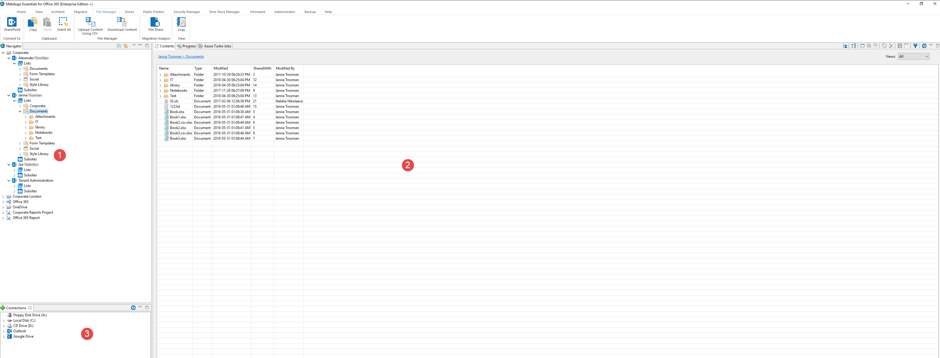 file manager Interface 1