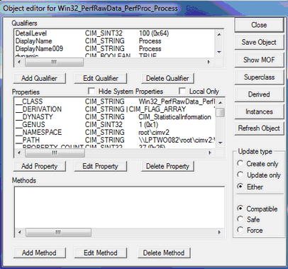 WbemTest Object Editor