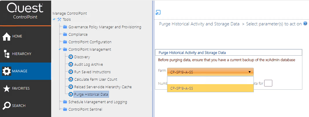 Purge Historical Data