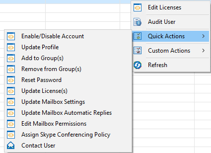 Administrator Quick and Custom Actions4