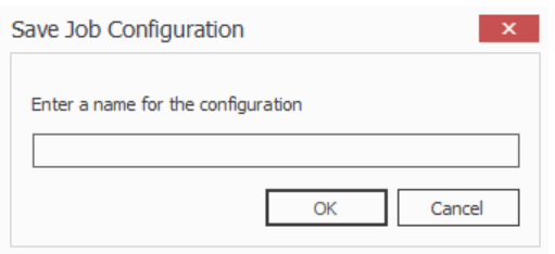 Sve Job Configuration dialog