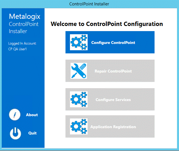 Installer CONFIGURE CONTROLPOINT