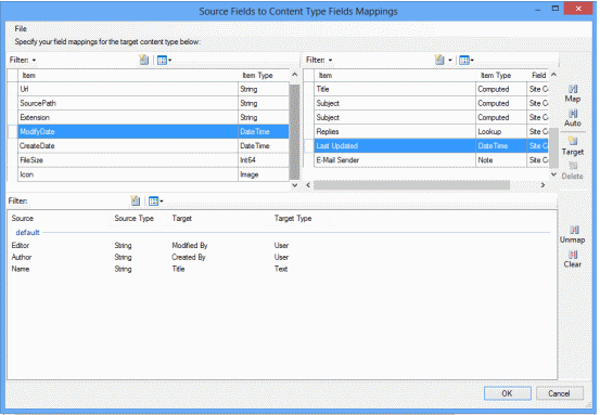 FS Field Type Mappings