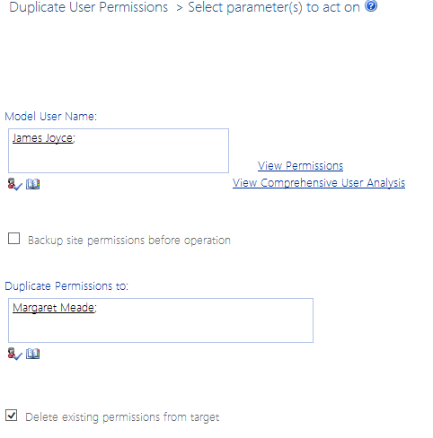 Duplicate User Permissions