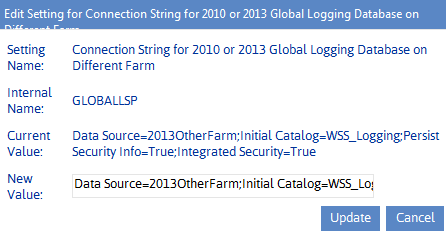 Config Setting GLOBALLSP