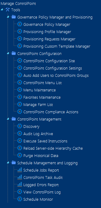 Manage ControlPoint Panel NO Sentinal