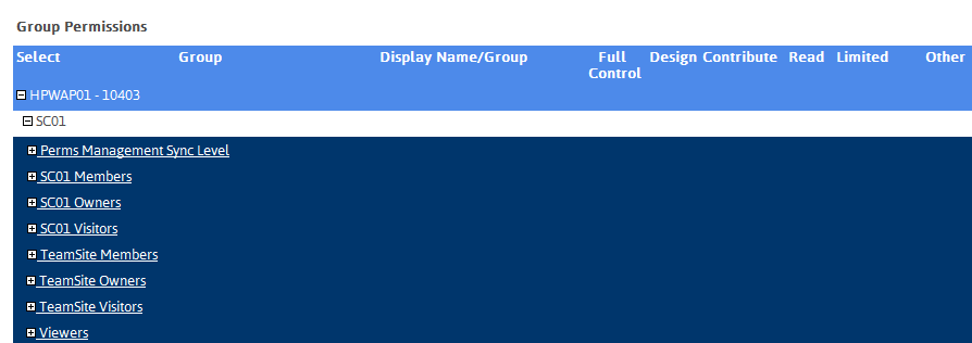 Group Analysis GROUP PERMISSIONS