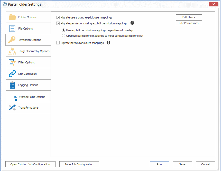 FS Permissions Options