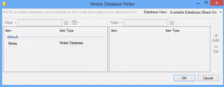 Nintex Database Picker