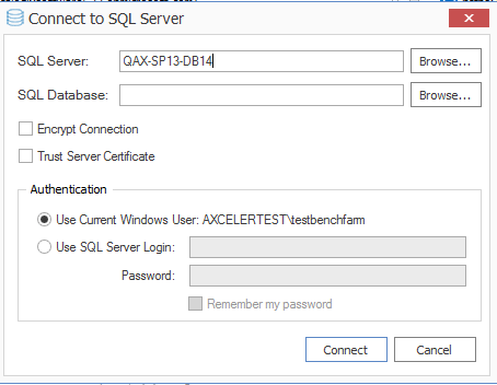 Connect to SP Database