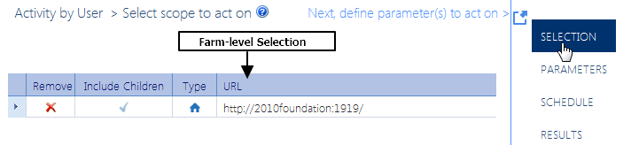 Selection list FARM