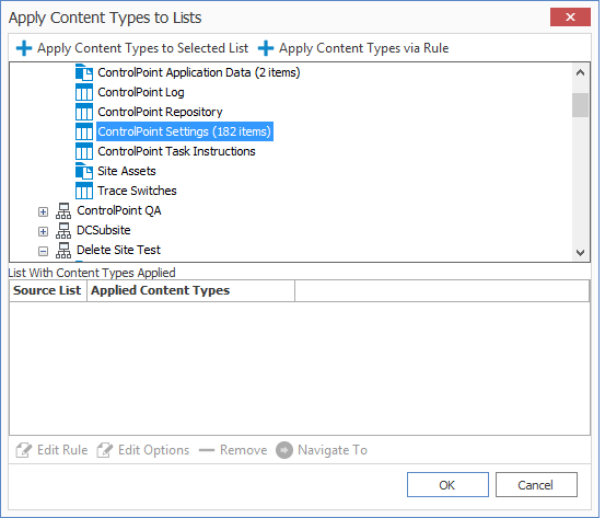 Apply Content Types to Lists