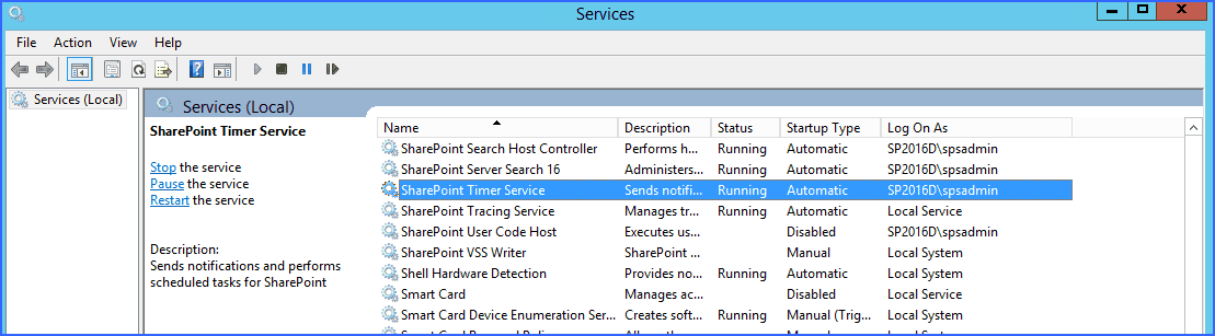 windows sharepoint timer services