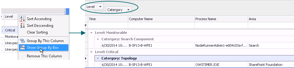 ULS Grouped by Category