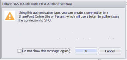 MFA Authentication Pop Up
