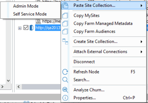 Paste as Site Collection