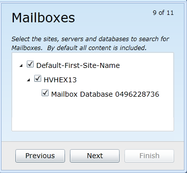 Mailboxes screen