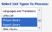 Duplicate List Properties SELECT LISTS