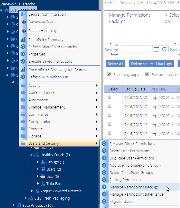 Evaluation Guide RESTORE PERMS