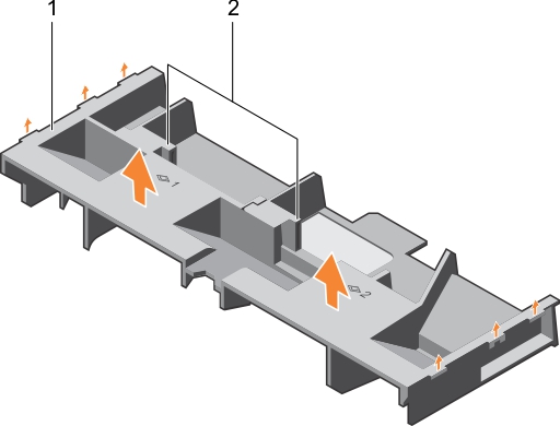 This figure shows removing the cooling shroud.