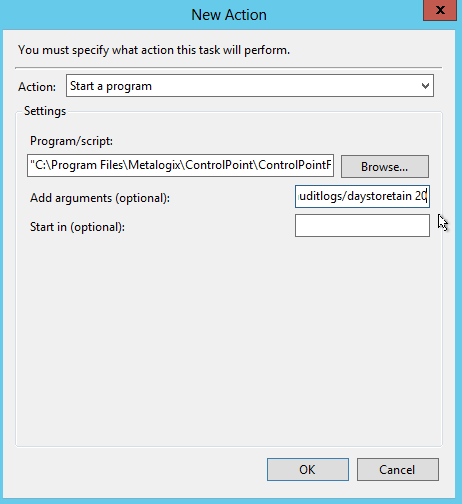 Archive Audit Log Task Scheduler 2012