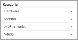 Die Abbildung zeigt die erweiterte Kategorie Monitor, in der ClearView2000 als Unterkategorie angezeigt wird.