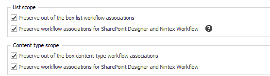 Preserve Workflow Options