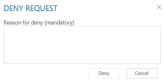 deny request