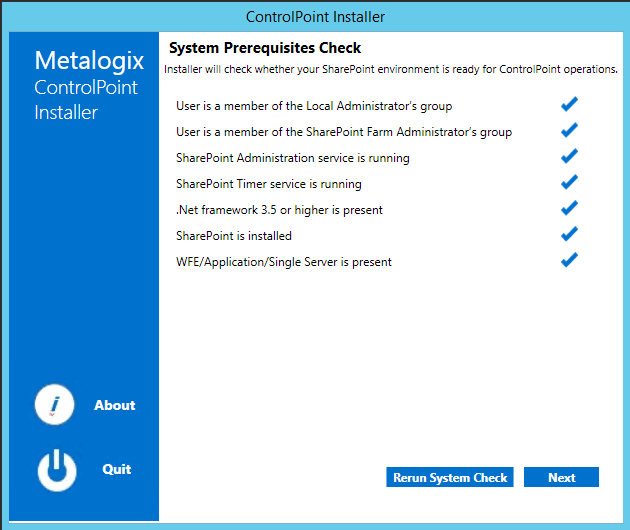 Unnstall SYSTEM CHECKS