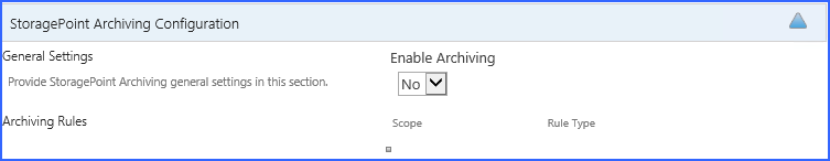 archiving configuration