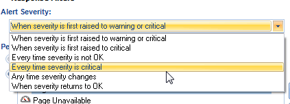Alert Severity Dropdown
